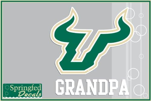 USF BULLS GRANDPA w/ BULL HORNS Vinyl Decal South Florida Car Truck Sticker