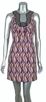 Lbd Laundry By Design Wave Print Dress Multi-color 12 on Sale