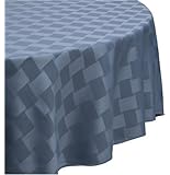 Reflections 70-Inch Round Tablecloth, Stone Blue