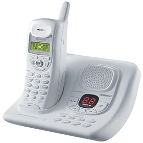 Uniden EXAI-4248 2.4 GHz Analog Cordless Phone with Answering System and Caller ID (White) by Uniden