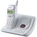 Electronics : Uniden EXAI-4248 2.4 GHz Analog Cordless Phone with Answering System and Caller ID (White)