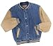 Port Authority Denim and Twill Letterman Jacket.