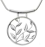 Sterling Silver Large Hana Design Pendant, 17' by Zina