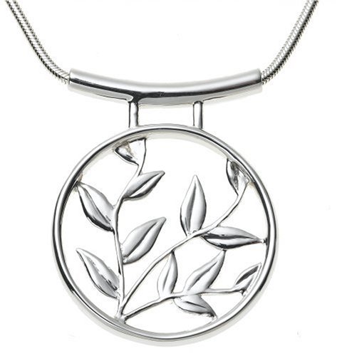 Sterling Silver Large Hana Design Pendant, 17 by Zina