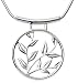 Sterling Silver Large Hana Design Pendant, 17 by Zina