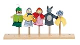 Goki - 51898 - Assortiment de 5 Marionnettes à Doigt - Le Petit Chaperon Rouge