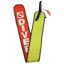 4ft Two-Color Surface Marker with Whistle & Plastic Snap