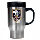 Salt Lake City Real Salt Lake 16 Ounce Stainless Steel Travel Mug  (Primary Team Logo) For Sale Stainless Steel Coffee Bottle