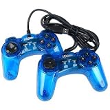 USB Double Joystick Gamepad for PC (Blue)