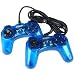 Video Games : USB Double Joystick Gamepad for PC (Blue)