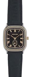 HAMILTON Women's Two-Tone Swiss Quartz Watch with Black Leather Strap: Model 9710