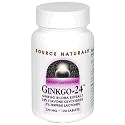 Source Naturals Ginkgo-24, 120 mg, Tablets, 120 tablets