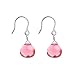 Sterling Silver Pomegranate Glass 8mm Baby Drop Earrings