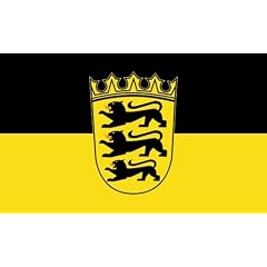 Qualit�ts Fahne Flagge Baden W�rttemberg 90 x 150 cm mit verst�rktem Hissband