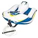EZ SKI takes the fear and frustration out of teaching young skiers and replaces it with fun! The ultimate confidence-builder, this awesome trainer teaches basic skiing fundamentals, including proper stance and handle position, improved balance, and weight transfer for turning. No more fighting with buoyant water skis and ski skimmers, bindings, boat wakes, or ropes! Your child boards the EZ SKI right from the swim step of your boat. The boat observer holds the handle from one end of the 40' rope and the child holds the single handle attached to the EZ SKI. If the child falls, the observer simply lets go of the handle and the EZ SKI stays with the child. Inflatable seat allows the child to start from a dry out-of-the-water seated position. Built-in wood ski skimmer with bindings attached. Supports children up to 70 lbs. 47'L x 35'W x 12'H.