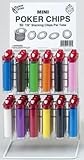 50 MINI POKER CHIPS - RED