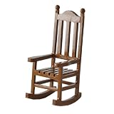 Dollhouse Miniature Brown Rocking Chair