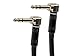 Monoprice Premier Series 1/4 Inch (TRS) Guitar Pedal Patch Cable Cord - 8 Inch - Black With Right Angle Connectors