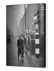 Home: Canvas Print of Penny Farthing at the Traffic Lights - Fine Art Storehouse