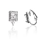 Sterling Silver CZ Clip on Earrings