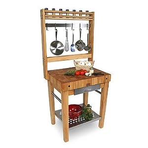 Maple & Stainless Butcher Block Table - Frontgate