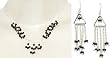 Necklace Earings Sterling Silver Garnet Jewelry Set