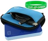 Neoprene Sleeve (Smurf Blue) Case for Western Digital WD Elements SE 1 TB Portable Hard Drive WDBABV0010BBK-NESN Midnight Black