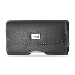 Leather Pouch Protective Carrying Cell Phone Case for Apple iPhone 4 16GB 32GB / 3GS - 16GB 32GB 3G - 8GB / Garmin Asus Garminfone / HTC myTouch (2010) T-Mobile HTC Hero / Huawei Ascend Cricket/ LG Optimus T T-Mobile Optimus S Sprint / Motorola Droid 2 (Global) Verizon Milestone XT720 Droid 2 / Nokia E72/ PCD Razzle TXT8030 Pantech Ease Laser AT&T / Samsung Craft SCH-R900 MetroPCS R350 / Sharp FX / Sony Ericsson Aspen - BLACK