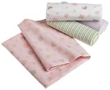 Lambs & Ivy Sweet as a Daisy 4 Pack Flannel Blanket