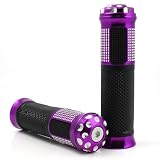 Anti-Slip Removable CNC Bar End Cap Rubber Gel Handlebar Mount Gear Grips 7 8 Purple... by OEM