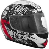 SPARX S07 REBEL WHITE MOTORCYCLE Full-Face-Helmet