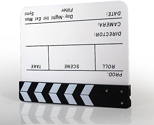 Acrylic Plastic Dry Erase Boards Director Film Clapboard (9.85x11.8 Inch)