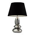 Stacked Stone Accent Lamp - Chrome and Black
