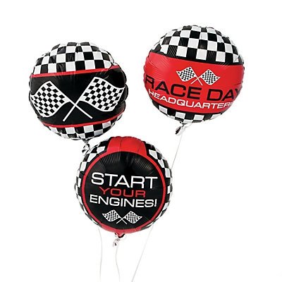 Racing Print Mylar Balloons