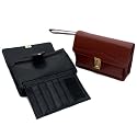 Gents Cognac Leather Wrist Bag With Flap Type Organiser (D4056)