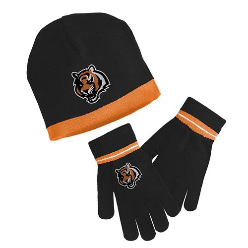 Reebok Cincinnati Bengals Knit Hat and Gloves Set - Childrens