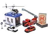 Partner Jouet - A0905517 - Vehicule Miniature - Coffret Police & Pompier