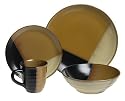 Sango Gold Dust Black 16-Piece Dinnerware Set, Service for 4