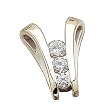 14kt White Gold Past, Present and Future Diamond Pendant