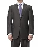 Signature Gold 2-Button Wool Suit- Brown Fashion Stripe