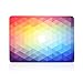 Unik Case Rainbow Gradient Ombre Triangular Galore Graphic Ultra Slim Light Weight Matte Rubberized Hard Case Cover for Macbook Air 13
