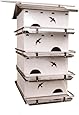 Birds Choice Waters Edge 4-Floor-8 Suites Purple Martin House with Starling Resistent Holes