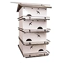 Birds Choice Waters Edge 4-Floor-8 Suites Purple Martin House with Starling Resistent Holes