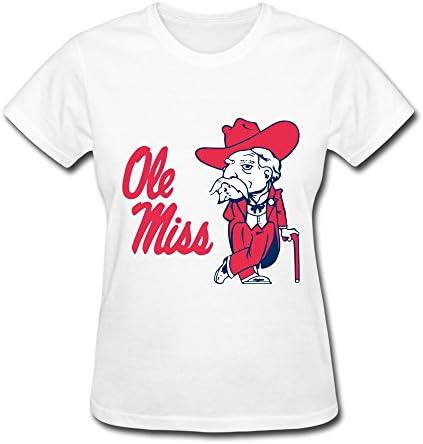 Ole Miss Rebels Fans Logo Fashion T Shirt For Women White