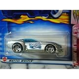 Mattel Hot Wheels 2003 1:64 Scale Silver Flamin Hot Wheels Pony Up Die Cast Car #062 by Mattel