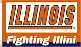 Illinois Fighting Illini Flag Polyester 3 ft. x 5 ft.