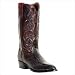 Men's Genuine Ostrich Leg in Black Cherry
