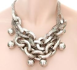 Improving Lifestyles Double Bendable Links with large Silver Beads