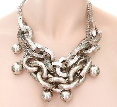 Improving Lifestyles Double Bendable Links with large Silver Beads