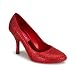 3 1/2 Inch Hee Sexy High Heel Rhinestone Pump Shoes Closed Toe Pink Red